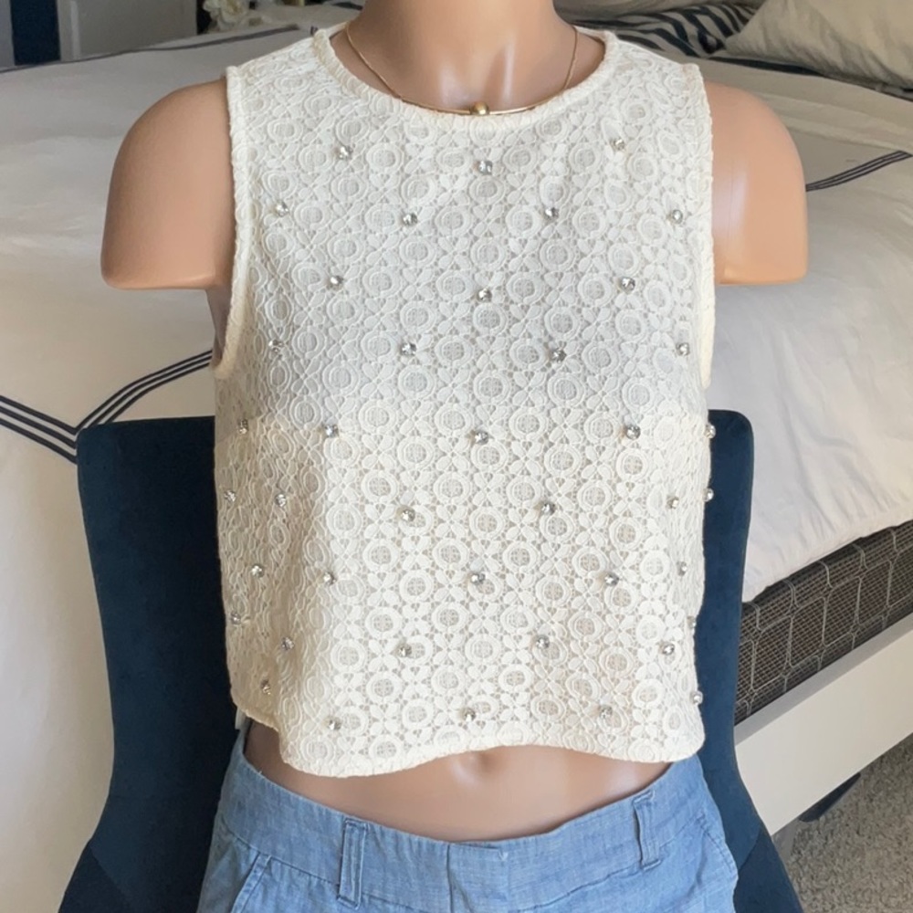Embellished crop top